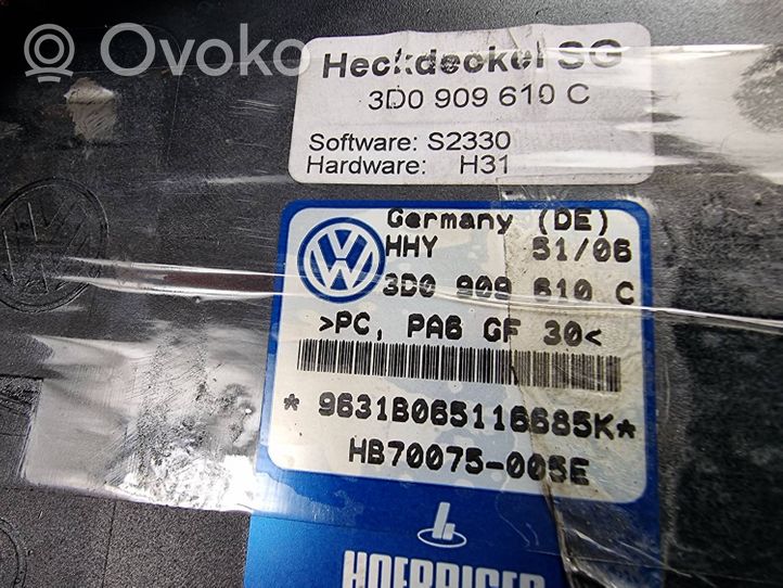 Volkswagen Phaeton Takaluukun/tavaratilan ohjainlaite/moduuli 