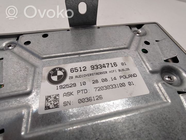 BMW 3 F30 F35 F31 Amplificateur de son 65129334716