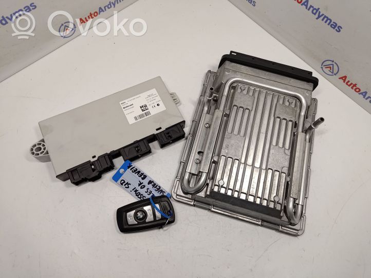 BMW 5 F10 F11 Juego de cerradura y set ECU del motor 7633374