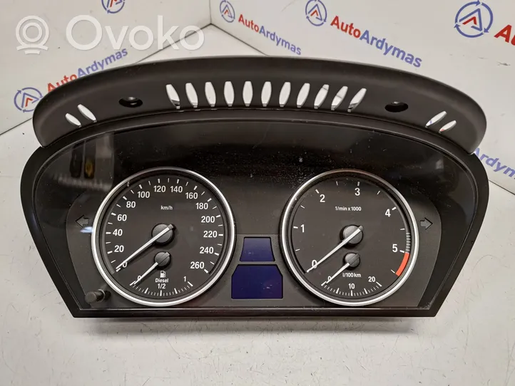 BMW 5 E60 E61 Compteur de vitesse tableau de bord 62109194899