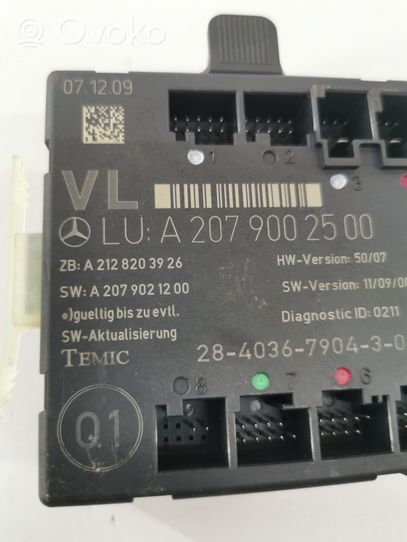 Mercedes-Benz E A207 Door control unit/module A2128203926