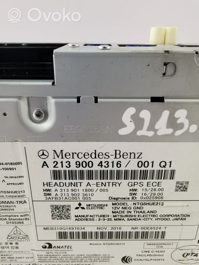 Mercedes-Benz E W213 GPS-navigaation ohjainlaite/moduuli A2139004316