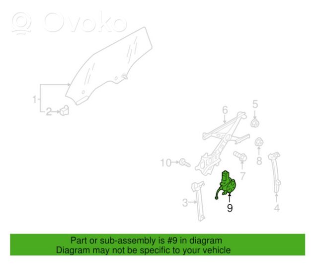 Subaru Legacy Silniczek podnoszenia szyby drzwi tylnych 62188AG00A