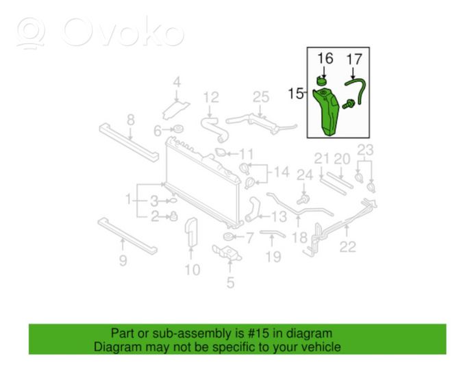 Subaru Legacy Serbatoio di compensazione del liquido refrigerante/vaschetta 45150AG00A