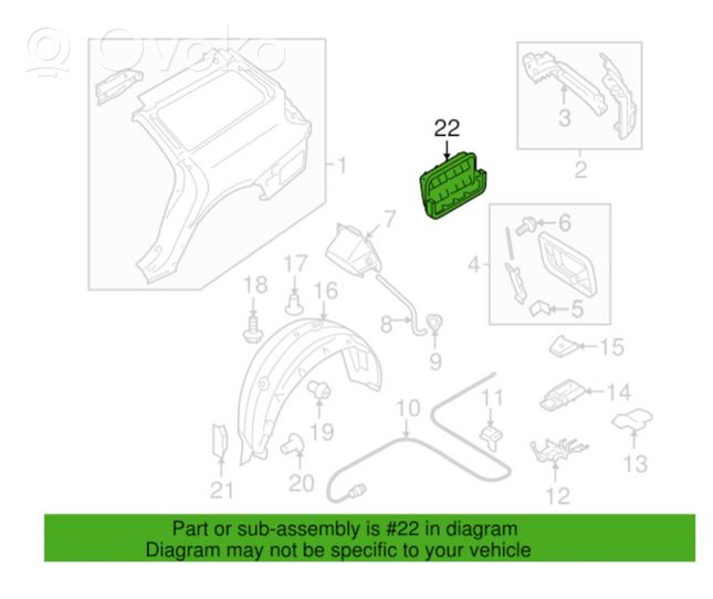 Subaru Legacy Kulmapaneelin paineventtiili 72651AG01A