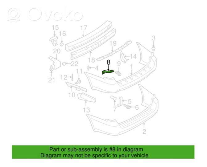 Subaru Legacy Staffa angolare del supporto di montaggio del paraurti 57707AG38A