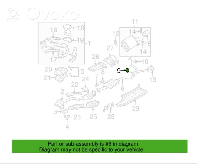 Subaru Legacy Support / crochet de silencieux d'échappement 44066AE001