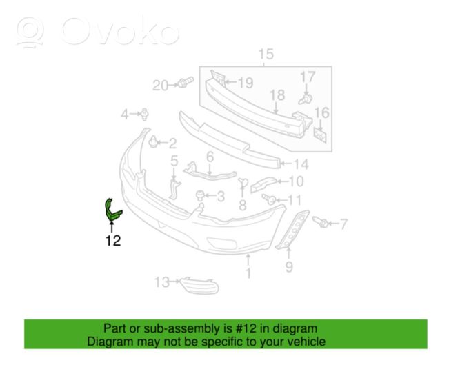 Subaru Legacy Capuchon, crochet de remorquage avant 57731AG440