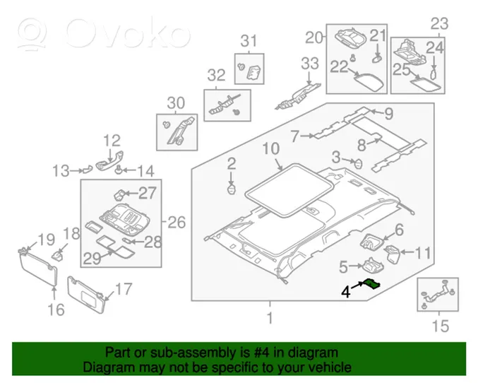 Subaru Legacy Cinture di sicurezza tetto 94482F