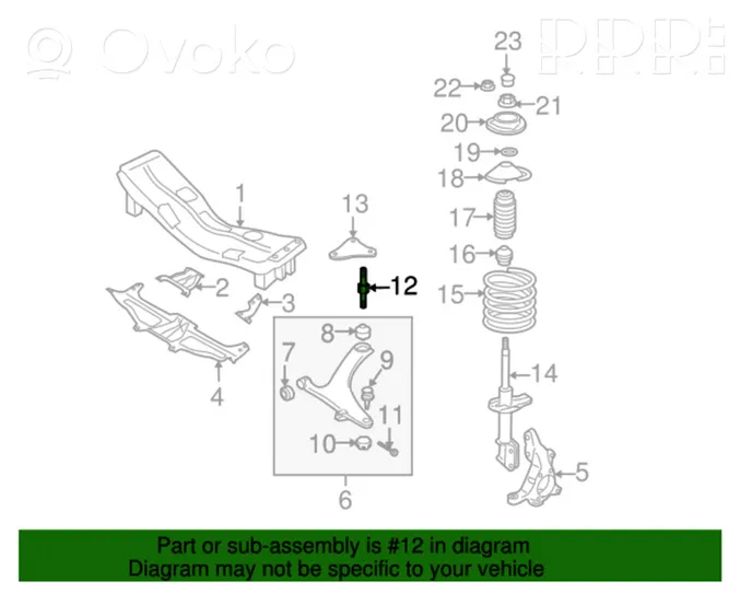 Subaru Legacy Autres pièces de suspension avant 901370006