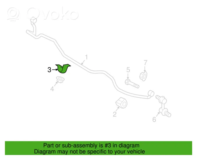 Subaru Legacy Support de barre stabilisatrice avant 20416AG000