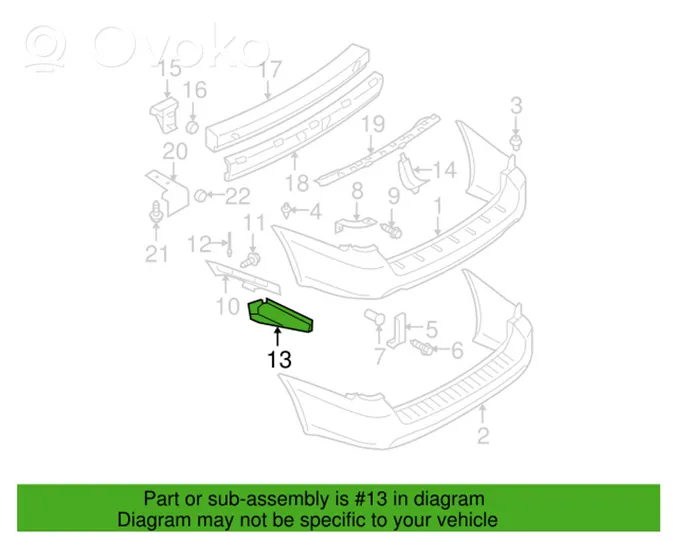 Subaru Legacy Coin de pare-chocs arrière 57731AG