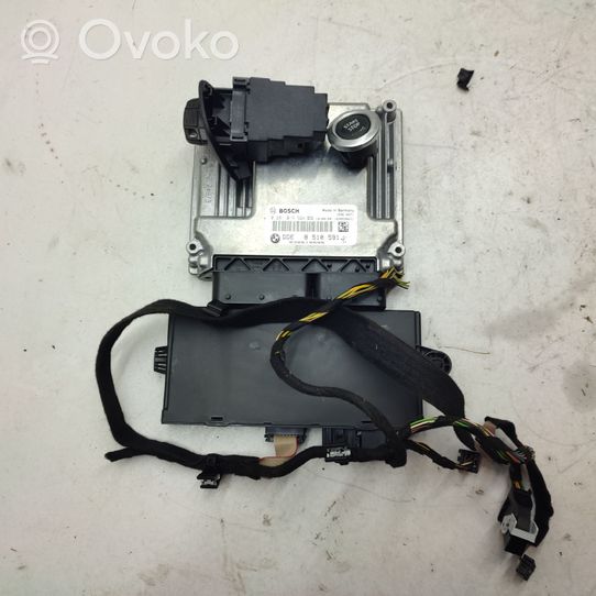 BMW 3 E90 E91 Komputer / Sterownik ECU i komplet kluczy 8510591