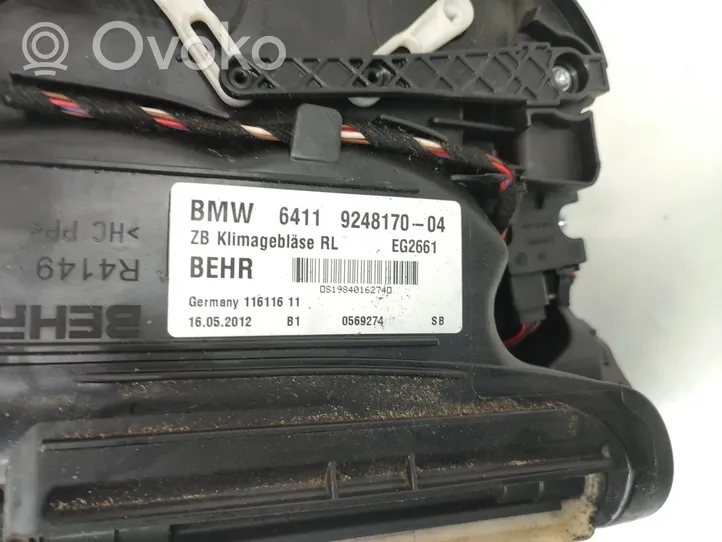 BMW 5 F10 F11 Ventola riscaldamento/ventilatore abitacolo 9248170