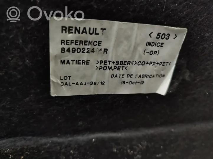 Renault Megane III Tappeto di rivestimento del fondo del bagagliaio/baule 849022414R