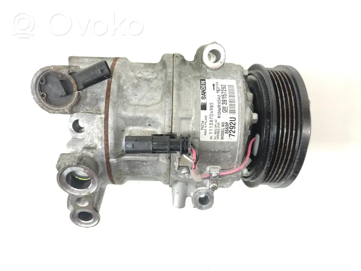 Opel Astra K Air conditioning (A/C) compressor (pump) 39157292