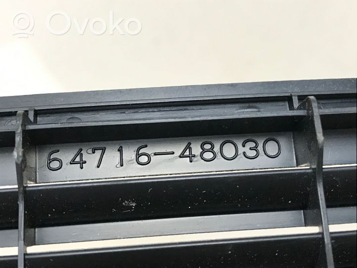 Lexus RX 450H Ohjaamon sisäilman ilmakanava 6471648030