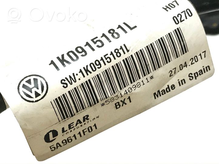 Volkswagen Scirocco Mīnusa vads (akumulatora) 1K0915181L