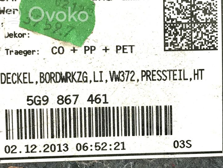 Volkswagen Golf VII Boczek / Tapicerka / bagażnika 5G9867427E