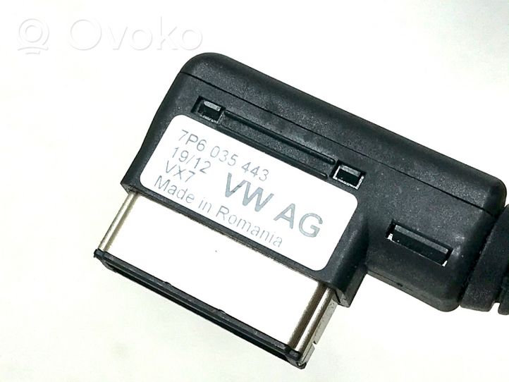 Volkswagen Touareg II Prise interface port USB auxiliaire, adaptateur iPod 7P6035443