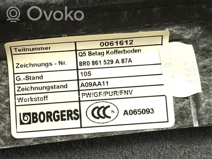 Audi Q5 SQ5 Tappeto di rivestimento del fondo del bagagliaio/baule 8R0861529A