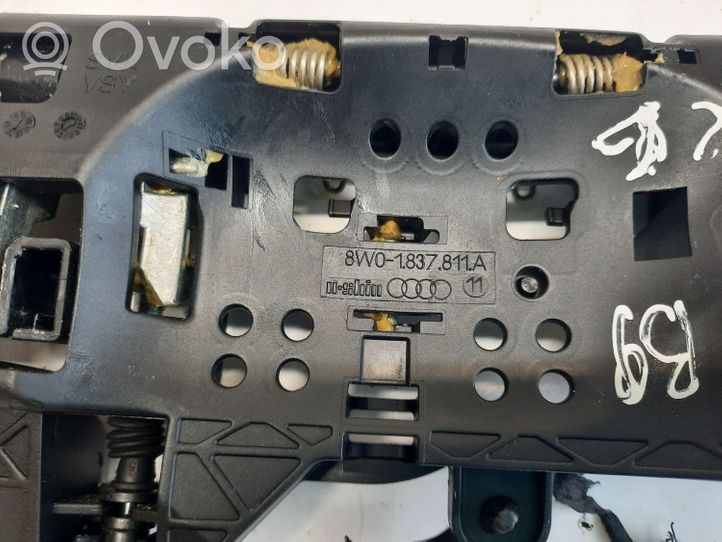 Audi A4 S4 B9 Klamka/wspornik zewnętrzny drzwi tylnych 8W01837811A