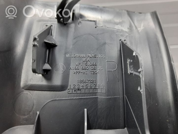 Mercedes-Benz GL X166 Copertura del rivestimento del sottoporta posteriore A1666800835