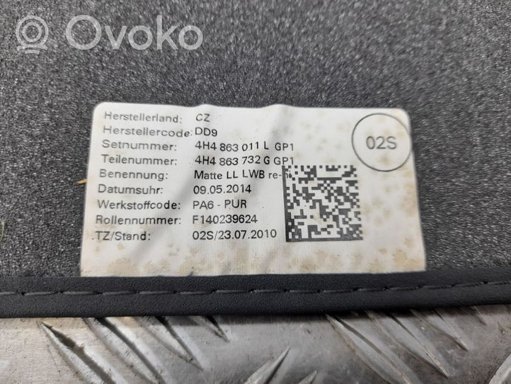 Audi A8 S8 D4 4H Kilimėlių komplektas 4H4863732G