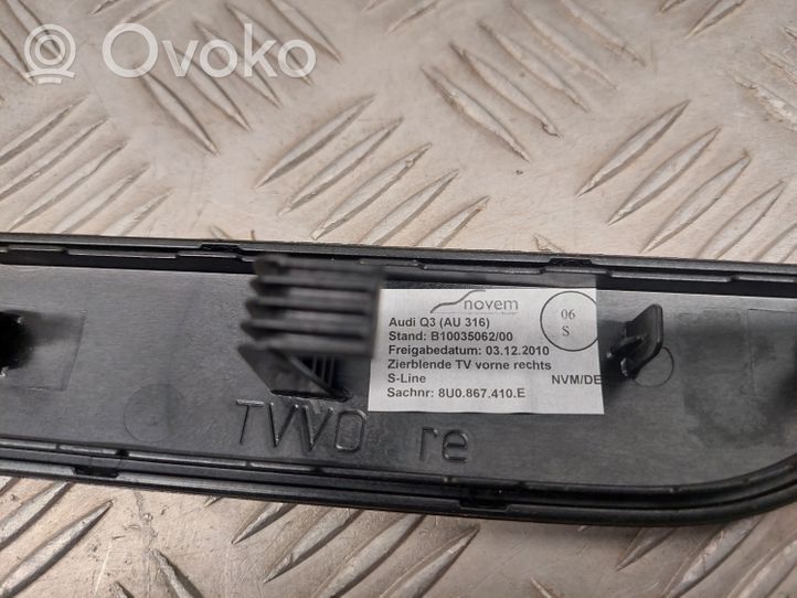 Audi Q3 8U Etuoven verhoilu (käytetyt) 8U0867410