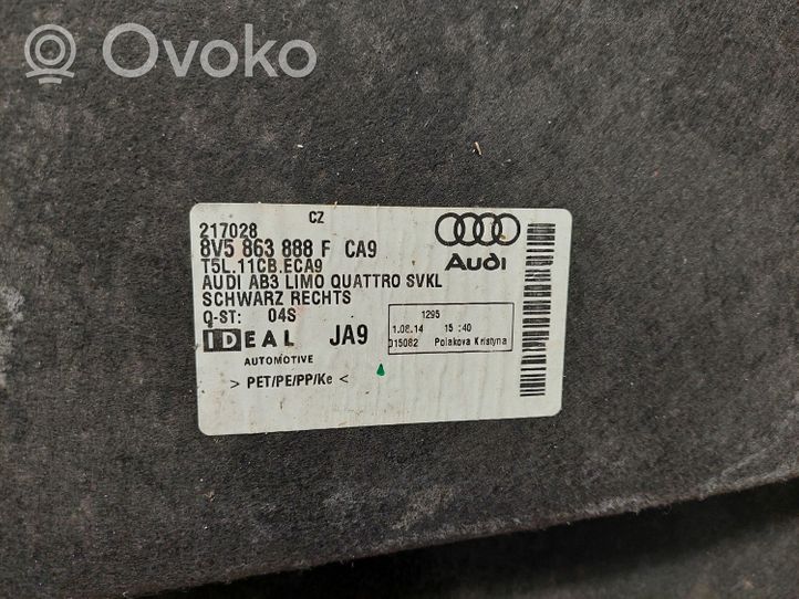 Audi A3 S3 8V Boczek / Tapicerka / bagażnika 8V5863888F