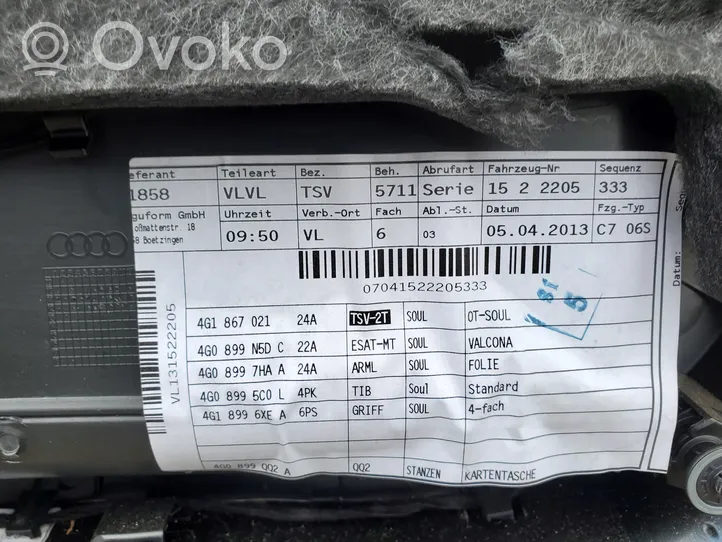 Audi A6 S6 C7 4G Salona daļu komplekts 4G1867021