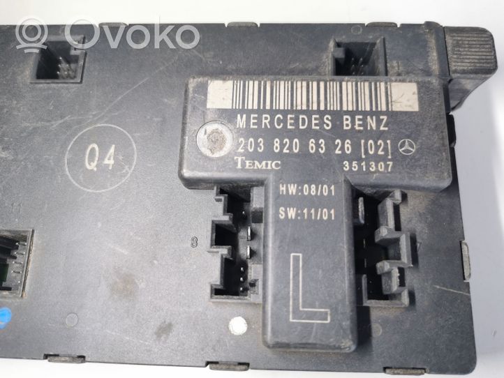 Mercedes-Benz C AMG W203 Oven ohjainlaite/moduuli 2038206326