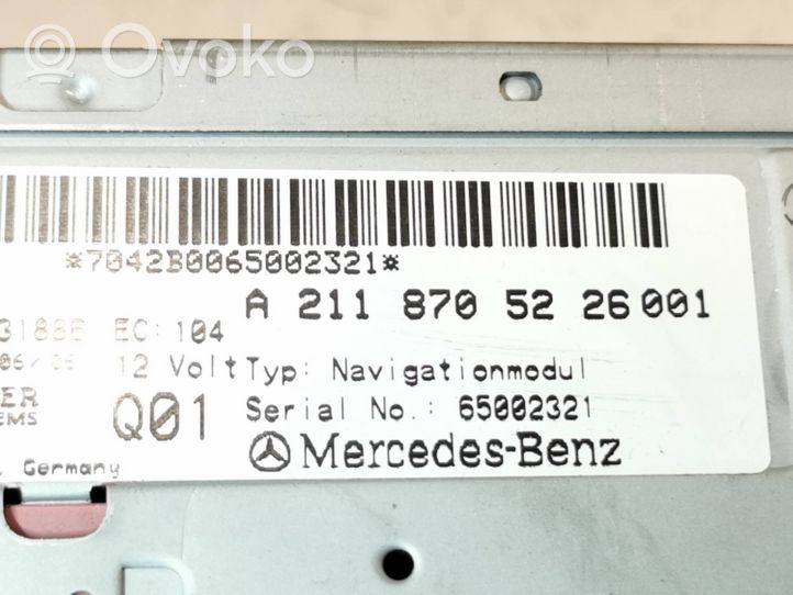 Mercedes-Benz E W211 Unité de navigation Lecteur CD / DVD A2118705226