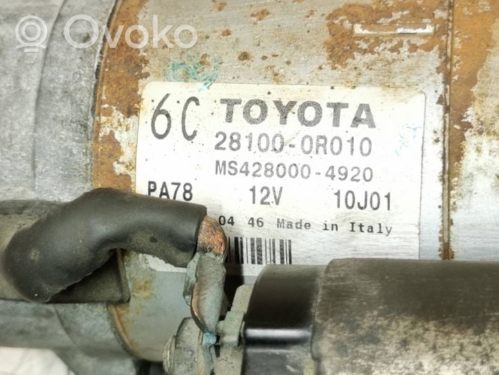 Toyota Avensis T250 Motorino d’avviamento 281000R010