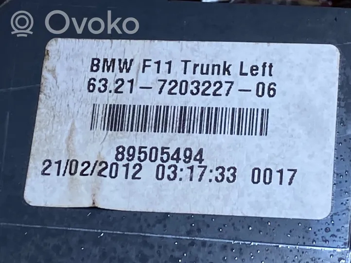 BMW 5 F10 F11 Lampy tylnej klapy bagażnika 7203227