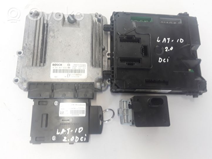 Renault Latitude (L70) Komputer / Sterownik ECU i komplet kluczy 