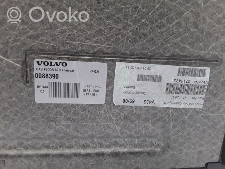 Volvo V60 Wykładzina podłogowa bagażnika 31462612