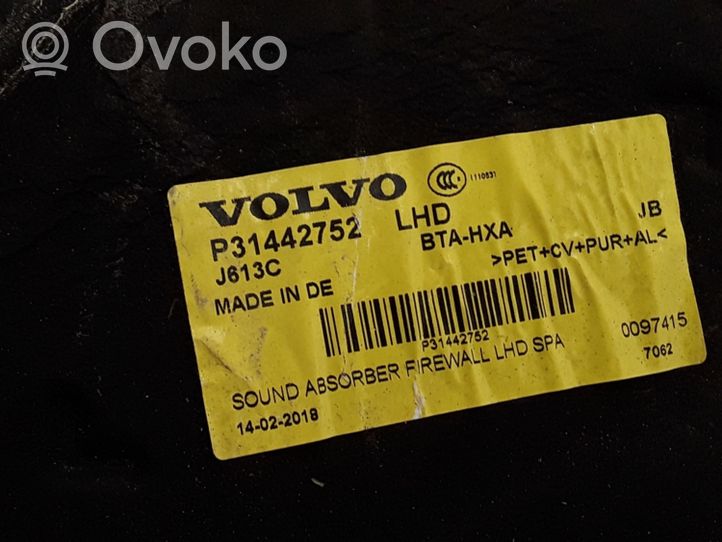 Volvo XC60 шумоизоляция перегородки 31442752