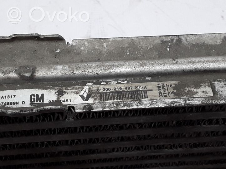 Opel Vivaro Intercooler radiator 8200219497