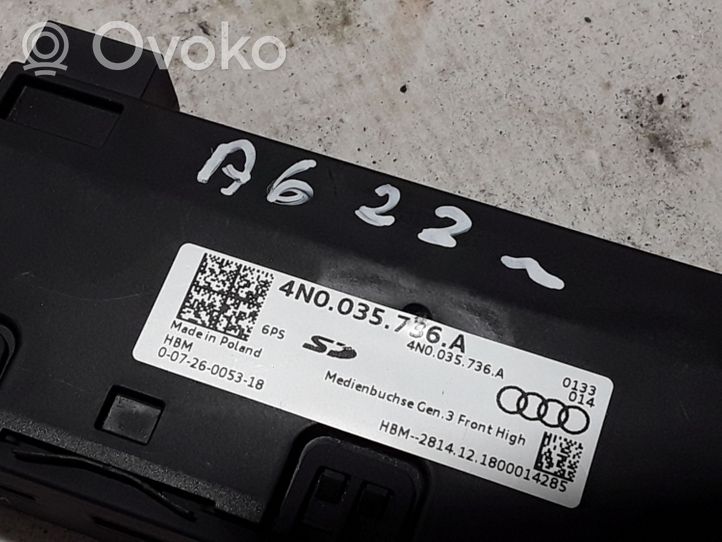 Audi A6 S6 C8 4K Connettore plug in USB 4N0035736A