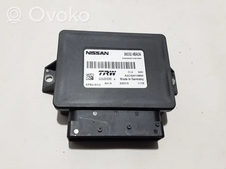 Nissan Qashqai Modulo di controllo del freno a mano 360324BA0A