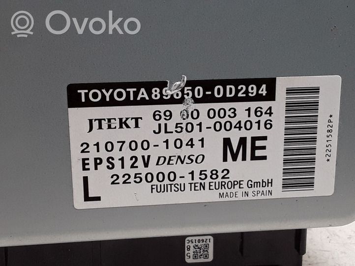 Toyota Yaris Stūres pastiprinātāja vadības bloks 896500D294