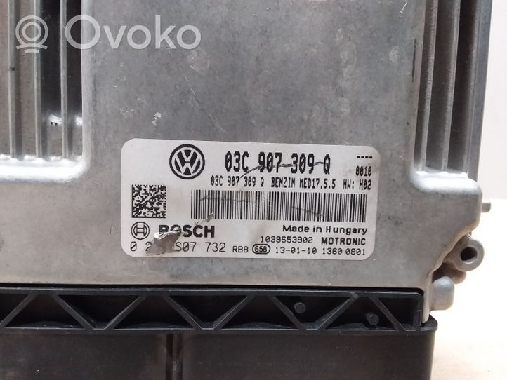 Volkswagen Touran II Calculateur moteur ECU 03C907309Q