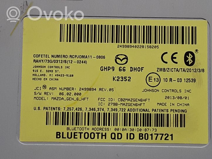 Mazda CX-5 Module unité de contrôle Bluetooth GHP966DHOF