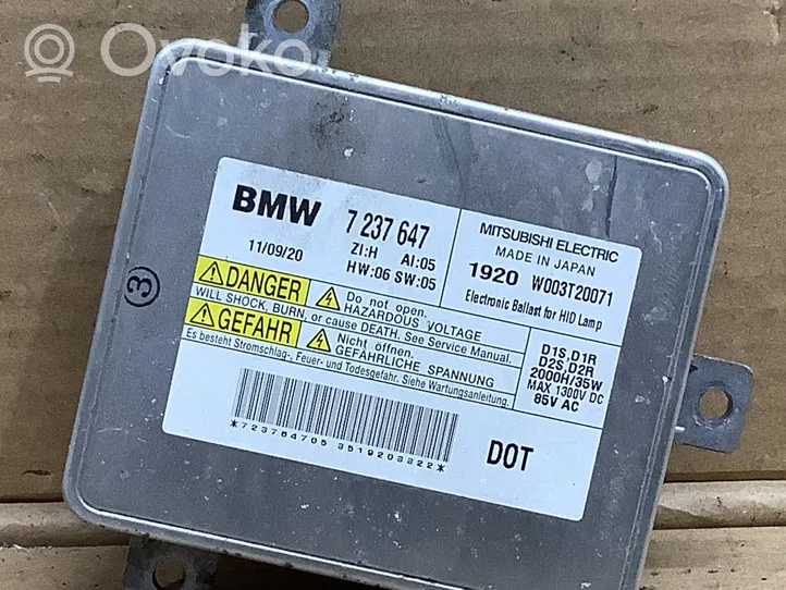 BMW 5 F10 F11 Modulo di zavorra faro Xenon 7237647