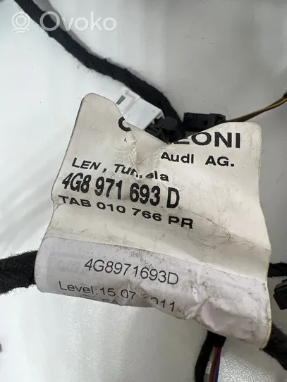 Audi A7 S7 4G Faisceau de câblage de porte arrière 4G8971693D