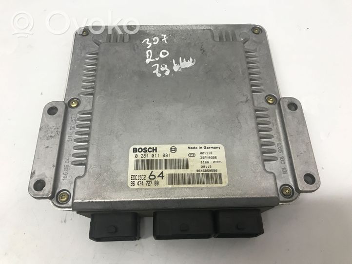 Peugeot 307 Sterownik / Moduł ECU 0281011081