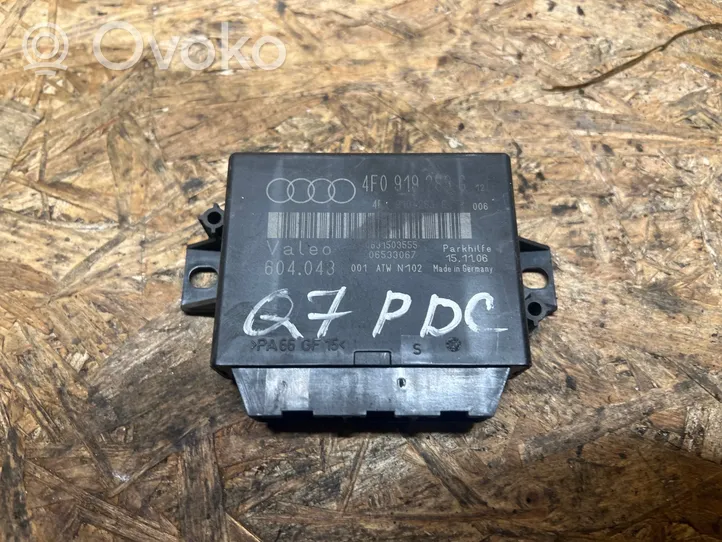Audi Q7 4L Pysäköintitutkan (PCD) ohjainlaite/moduuli 4F0919283G