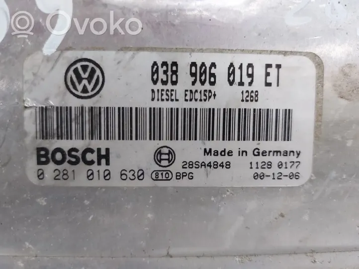 Volkswagen Sharan Calculateur moteur ECU 038906019ET