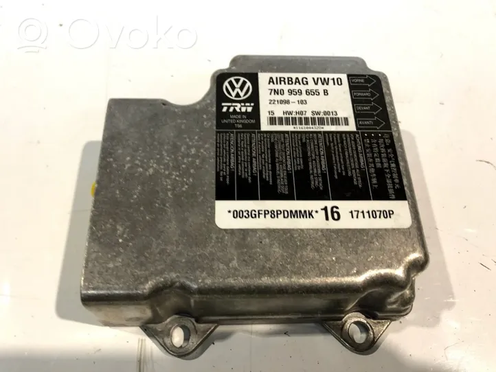 Volkswagen Sharan Module de contrôle airbag 7N0959655B